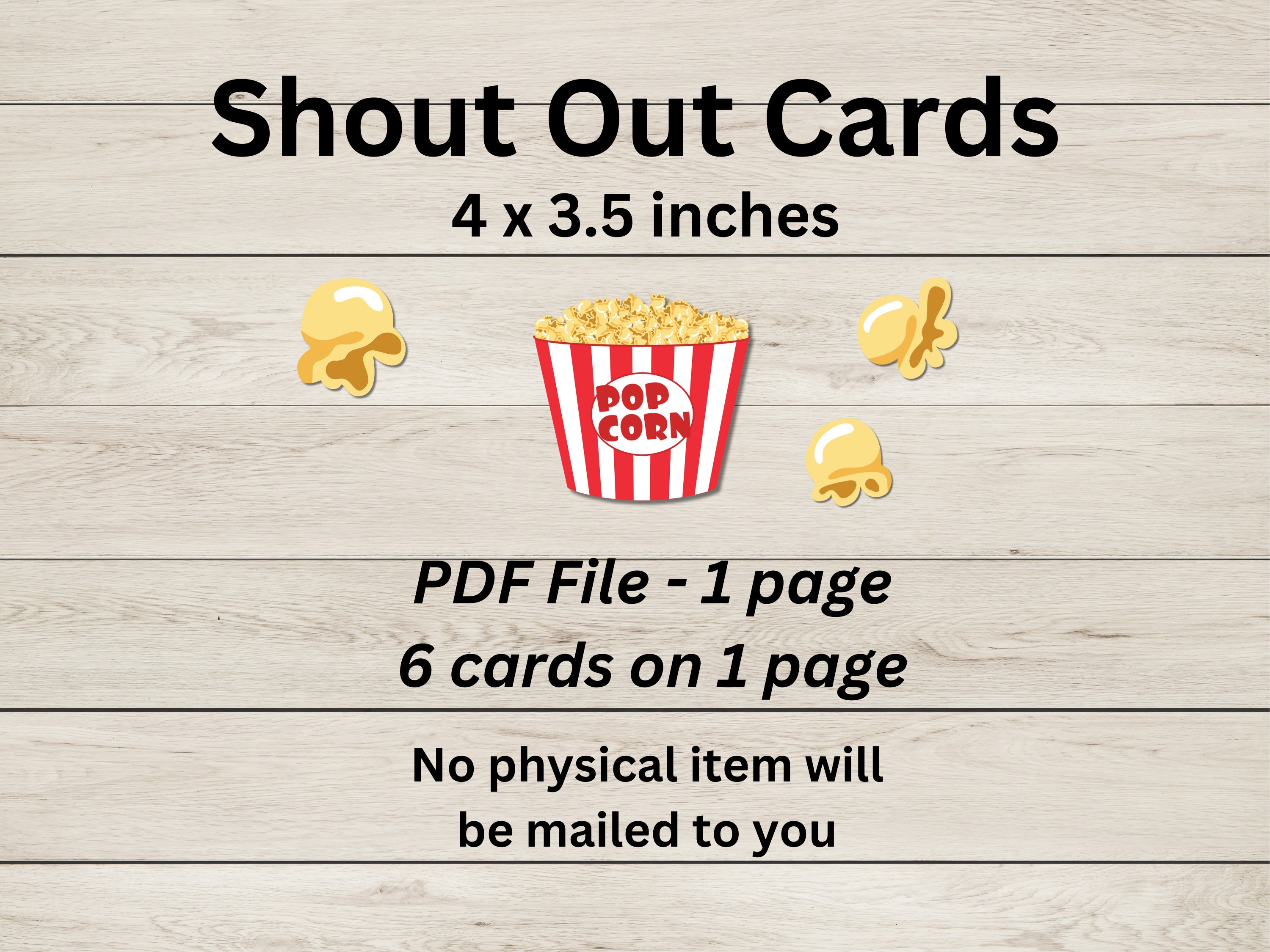 Popcorn Compliments Popcorn Shout Out Cards - Teacher or Staff Compliment Cards - Etsy