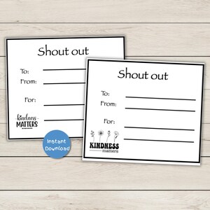 Tarjetas de agradecimiento "Kindness Matters" - Tarjetas de agradecimiento para el personal - Tarjetas de cumplidos - Dos diseños
