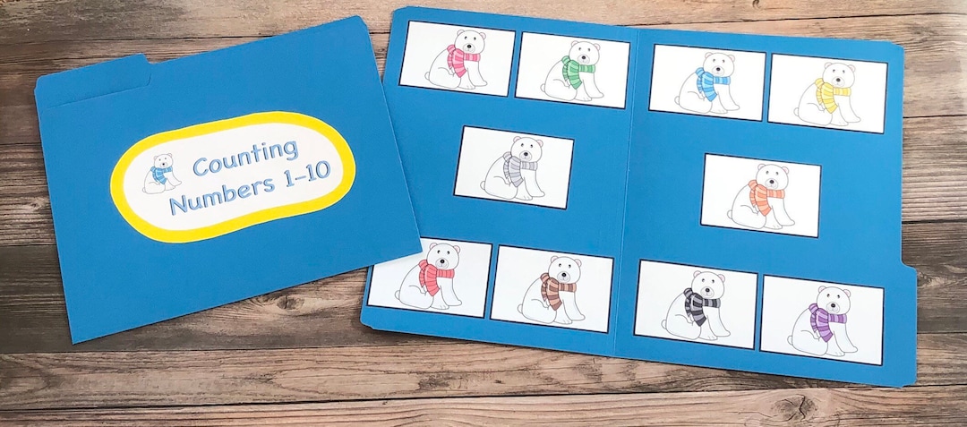 File Folder Games - Colors and Counting Set of 2 - Etsy