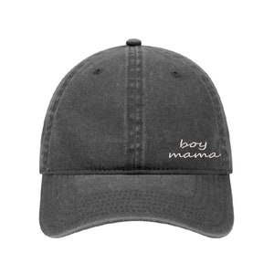 boy mama - Mom Hat - Embroidered Baseball Cap Adjustable (Buckle) Low Profile