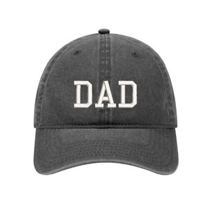 DAD - Embroidered Baseball Cap Adjustable Dad Hat - Washed Pigment Dyed (Faded) Garment - Low Profile