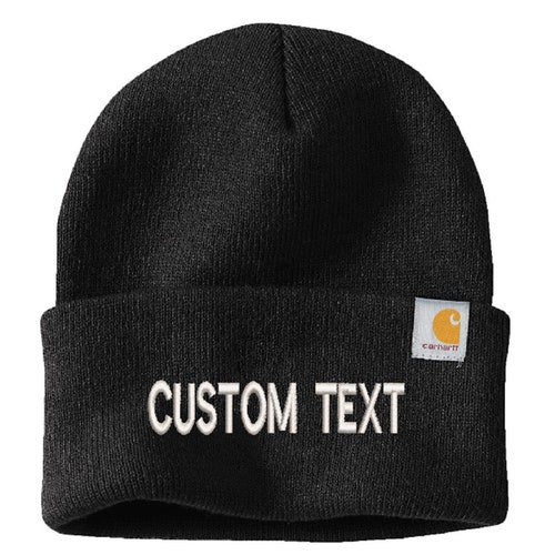 Carhartt Watchcap 2.0 Beanie Custom Embroidery 4in X 2in Text Etsy