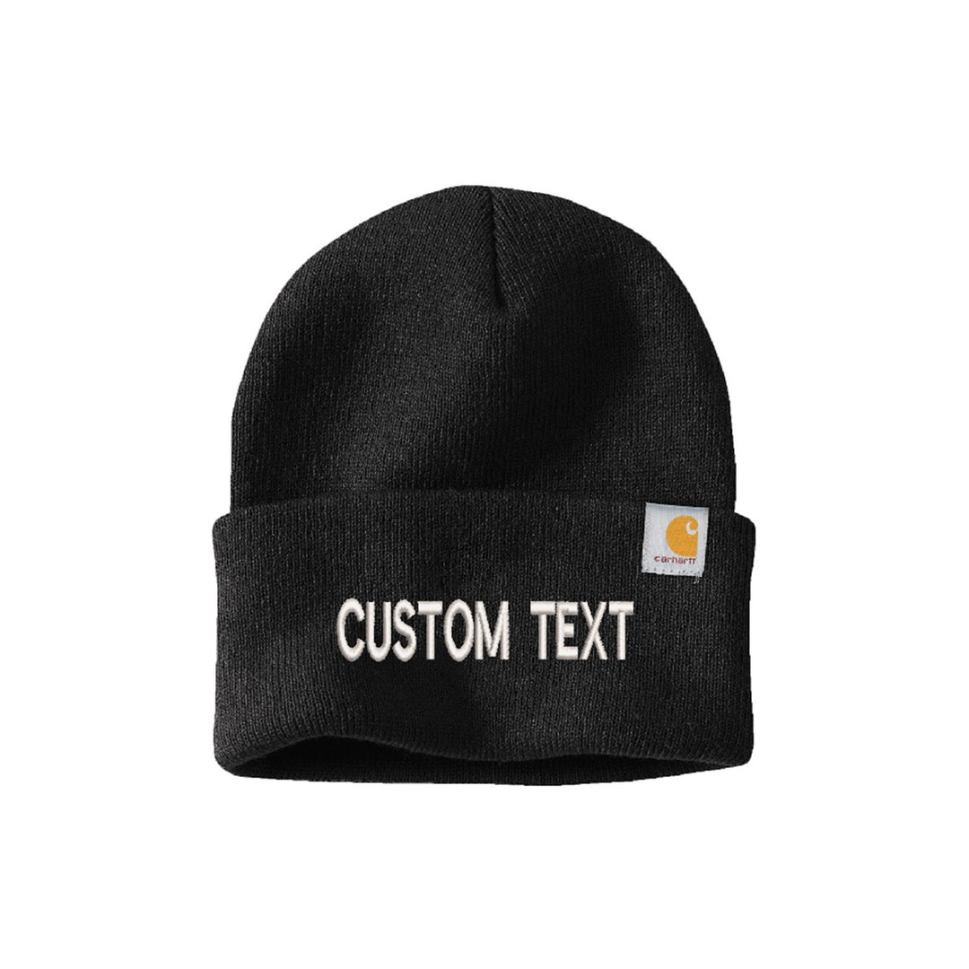Carhartt Watchcap 2.0 Beanie Custom Embroidery 4in X 2in Text/logo Etsy