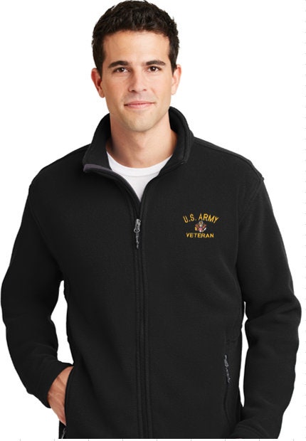 Black army fleece jacket clearance