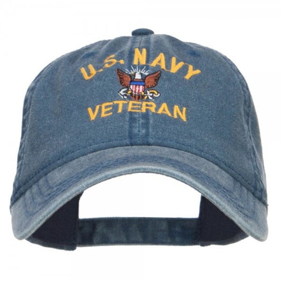 US Navy Veteran Washed Dad Hat Pigment 