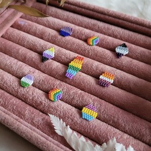 Beaded Pride Flag Pins
