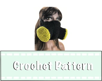 CROCHET PATTERN | Crochet Gas Mask | Crochet Gas Mask Face Warmer