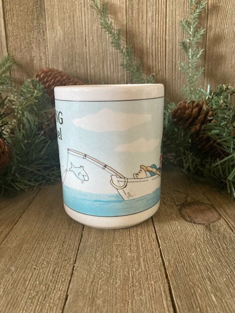 Vintage Fisherman, Reel Catchy Sport, Abbey Press, Coffee Mug - Etsy