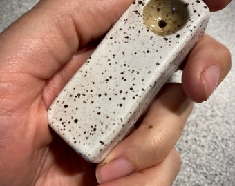 Natural White Matte Stoneware Pipe