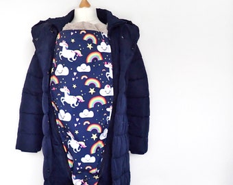 baby wearing waterproof coat