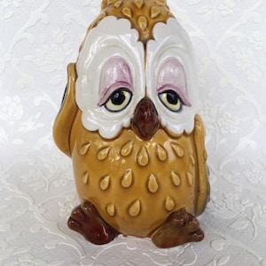 Vintage sleepy Owl bank Norcrest Japan Anthropomorphic