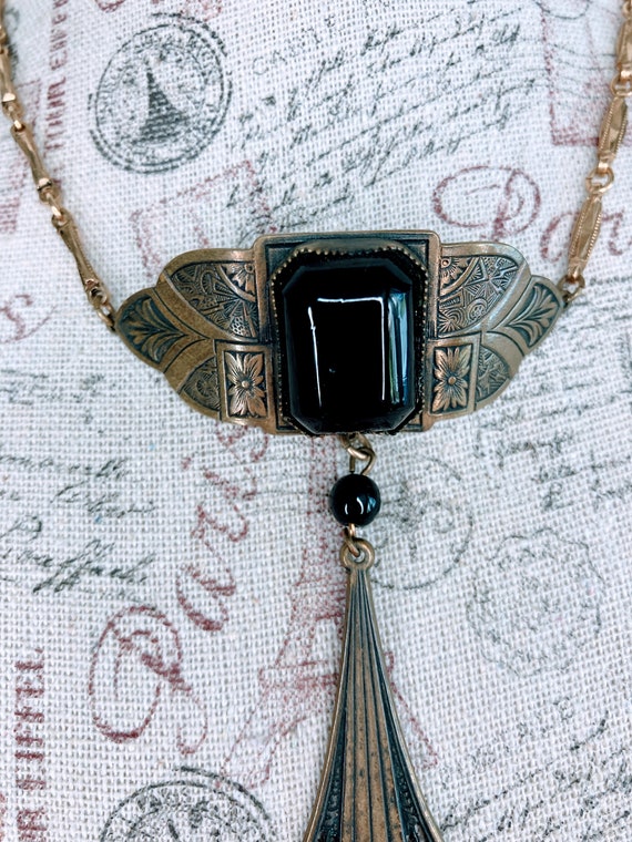 Vintage Pididdly links Art Nouveau style necklace… - image 3