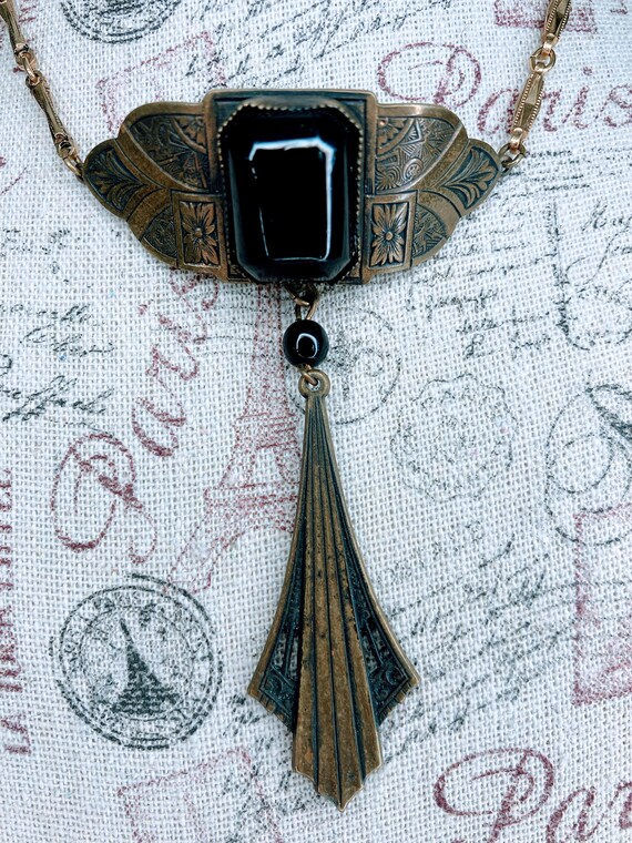 Vintage Pididdly links Art Nouveau style necklace… - image 2