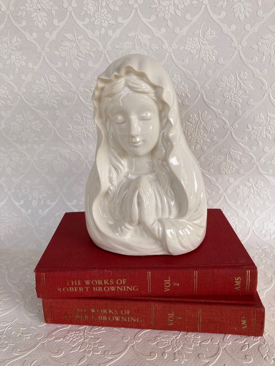 Vintage Praying Hands Madonna Mother Mary Relpo Pottery Planter Etsy