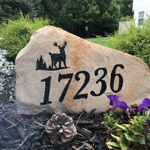 LARGE ENGRAVED Address Marker.  Free Design, Text, Graphics & Color - Free Shipping