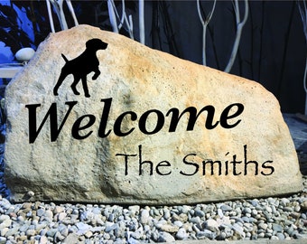 Large Custom Engraved Address Stone