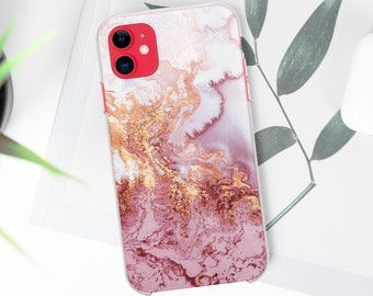 Pink Marble iPhone 13 Case iPhone 13 Pro Max iPhone 13 Pro Case Gold Paints iPhone 13 Mini iPhone 12 Case Marble iPhone 12 Pro Case LD0337