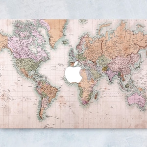 Funda para MacBook Air con mapa del mundo, rígida para MacBook Retina, Pro de 13 pulgadas, Pro de 15 pulgadas, LD0329