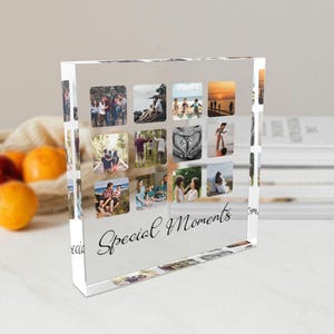Custom Acrylic Photo Collage Frame, Unique Wedding Gift for Cherished ...