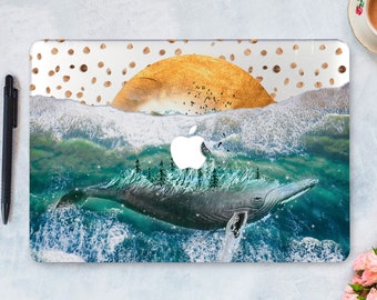Whale Macbook Pro 16 A2485 Case Macbook Pro 14 A2442 Case Ocean Macbook Air 13 Mac Case 13 Inch Macbook Pro Abstract Pro 15 Inch Case LD0395