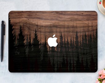 Forest Macbook Case: Wood Grain Nature Design