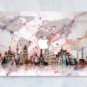 Travel Macbook Pro 13 Case Macbook Pro 15 Case Marble Macbook Air 13 Case World Macbook Pro 16 Case Macbook 12 Case Monuments Macbook LD0002