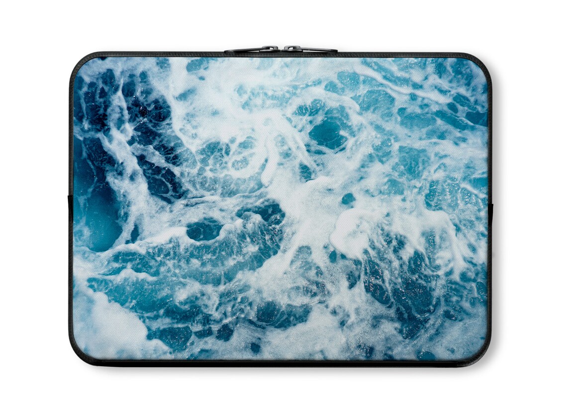 Ocean Laptop Bag Protective Laptop Case Waves Laptop Sleeve 13 Etsy