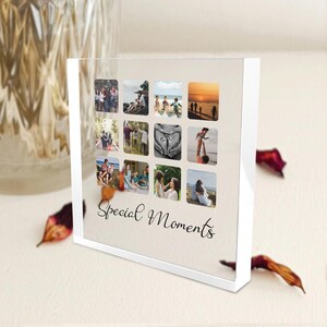 Custom Acrylic Photo Collage Frame, Unique Wedding Gift for Cherished ...