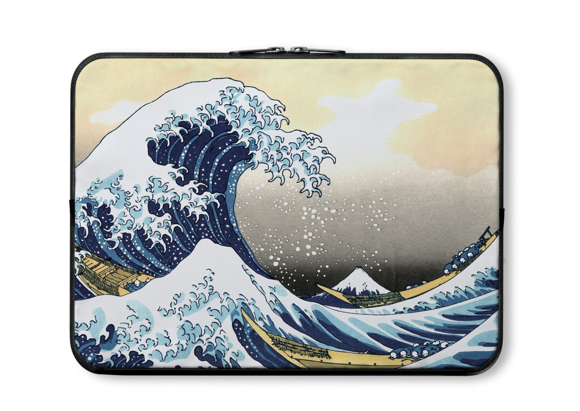 The Great Wave Laptop Bag, Protective Laptop Case, Hokusai Laptop ...