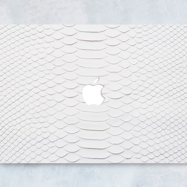 White Leather Macbook Pro 16 Inch Case Macbook Air Case 13 Inches Macbook Pro Case 13 Inches Crocodile Skin Macbook Pro 15 Touch Bar LD0236