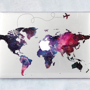 World Map Macbook Air 13 Case Macbook Pro 16 Case Space Macbook Pro 13 Case Plane Macbook Pro 15 Clear Case Macbook Pro Retina 13  LD0003