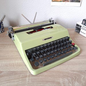 Green Olivetti Lettera 32 Typewriter