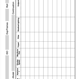 Photography Log Book For 35mm Film Photographers image 5