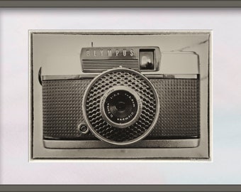 Vintage Camera Photo. Vintage Effect photograph of an Olympus Pen EE 1964. Instant Photo Digital Download. Instant Digital Download