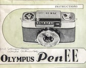 Olympus Pen EE Manual 1964 Camera Manual for Instant Digital Download - PDF. Instant Digital Download