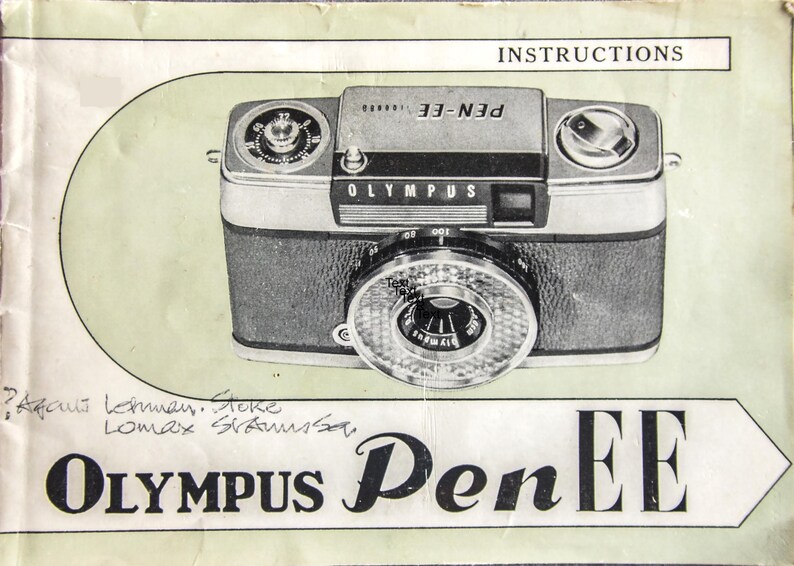 Olympus Pen EE Manual 1964 Camera Manual for Instant Digital Download PDF. Instant Digital Download image 1