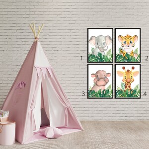 Safari Animal Nursery Prints l Jungle Nursery Decor l Baby decor l Nursery decor l Set Of 3