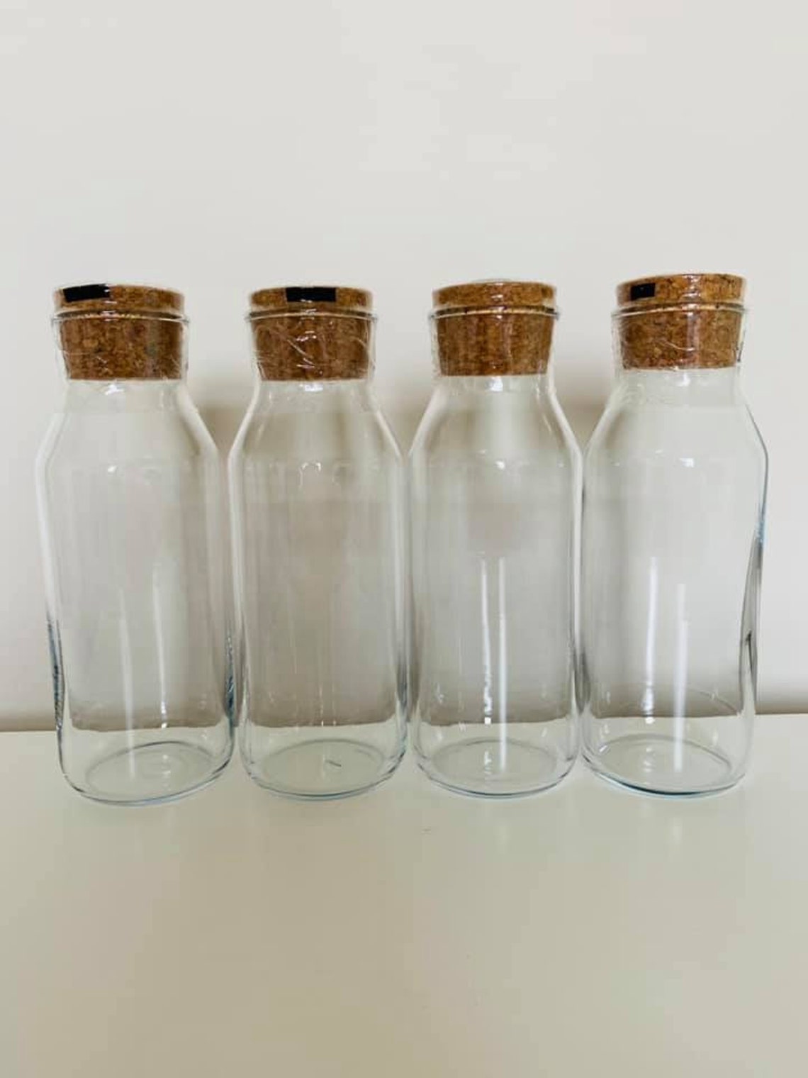 Laundry Bottles Personalised Glass Storage Bottle Cork Etsy