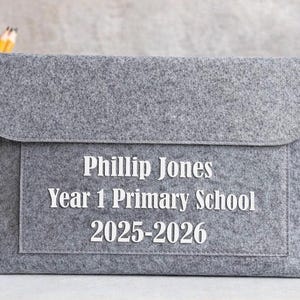 Personalised School Folder – Felt Document Wallet