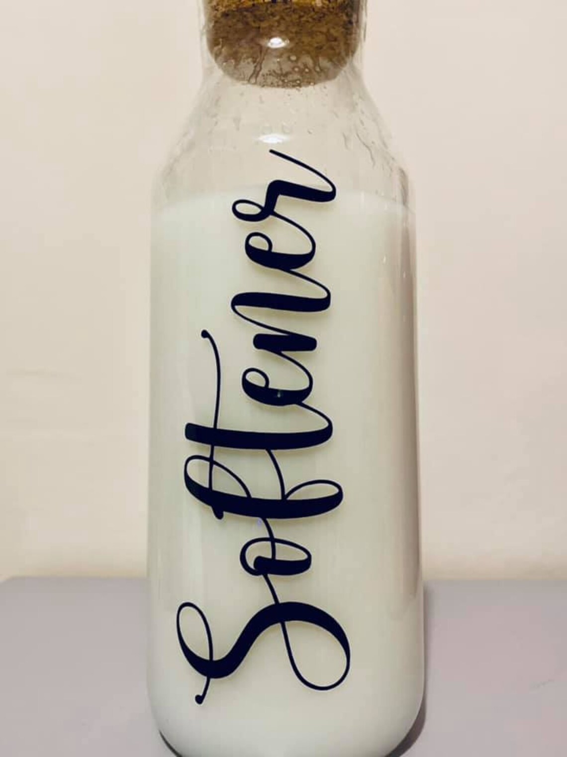 Laundry Bottles Personalised Glass Storage Bottle Cork Etsy