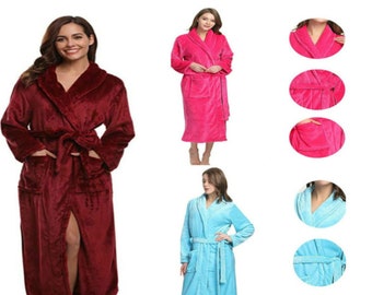 Perfect Mother's Day Gift- Monogram Luxurious Plush Women's Robes