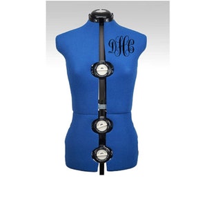 13 Dials Female Fabric Adjustable Mannequin Dress Form for Sewing, Mannequin Body Torso with Stand - Personalized Option Monogram