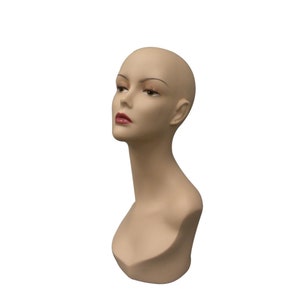Realistic Plastic Female MANNEQUIN head lifesize display wig hat 18" A3 