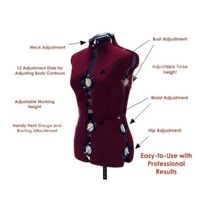Perfect Gift - Wine Adjustable Dress Form Size 2
