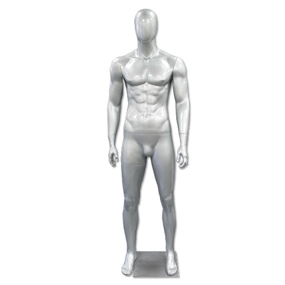 Male Full Body Mannequin in Standing Pose, White Color