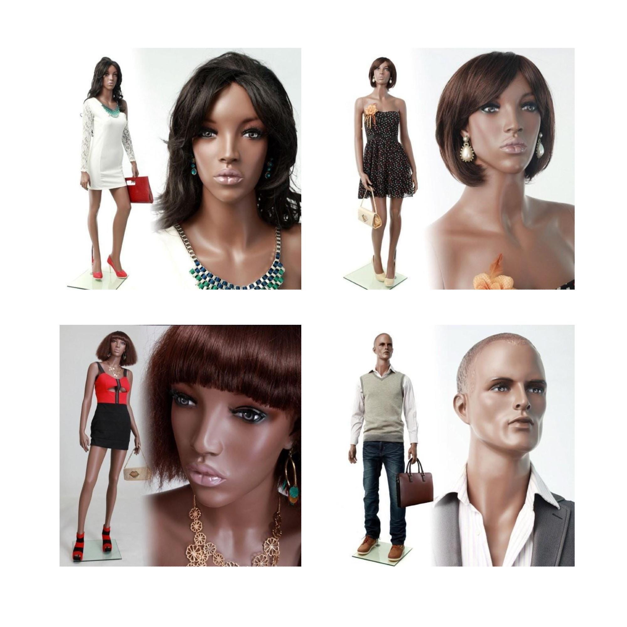 African American Male & Female Mannequins – Realistic Full-body