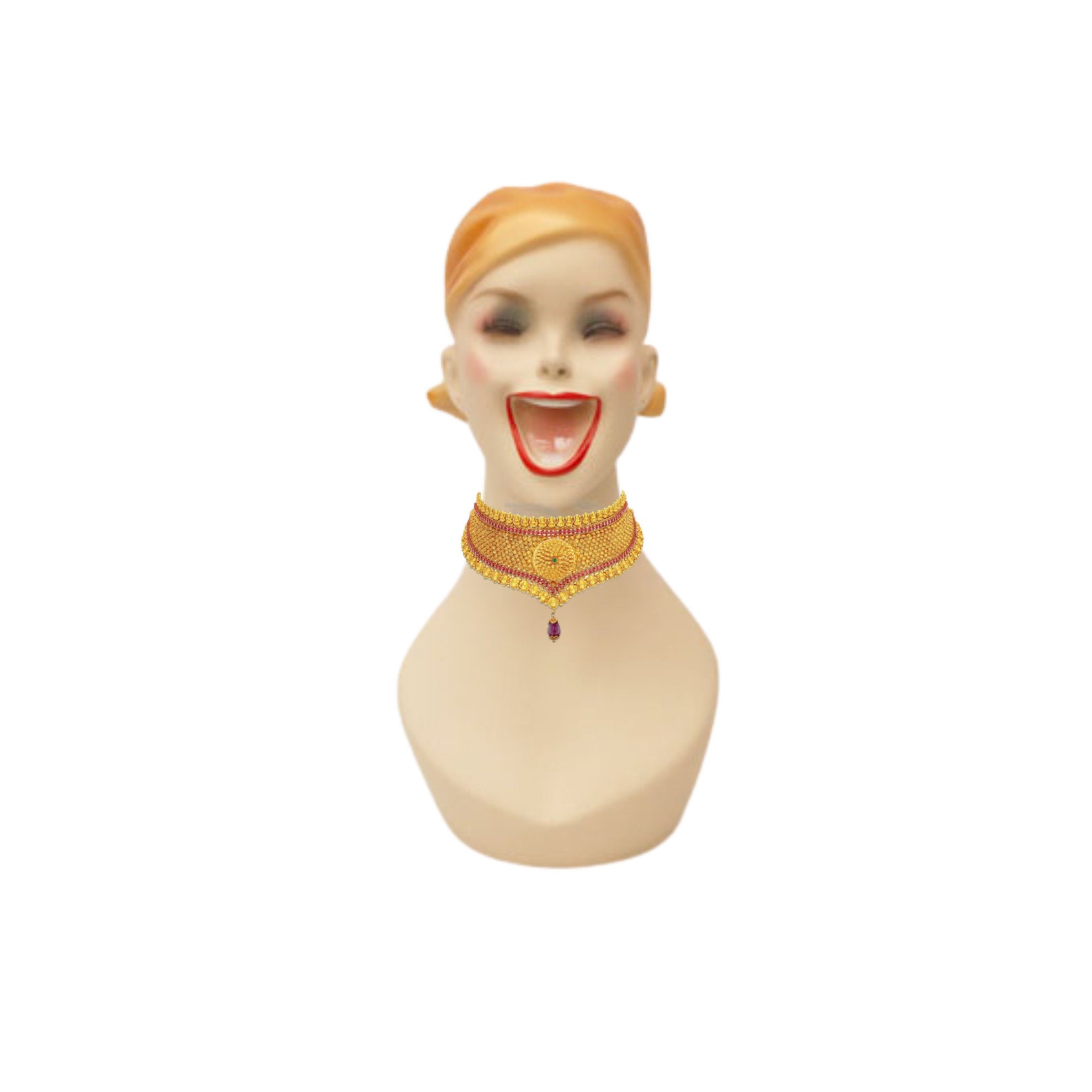 Female Mannequin Laughing Display Fiberglass Head Etsy