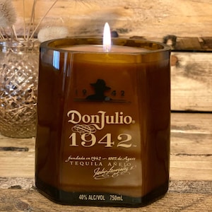 DonJulio 1942 Tequila Candle Bartender Gift Home Bar Man Cave decor Tequila Lovers Gift Best man groomsman proposal Hostess gift Don Julio