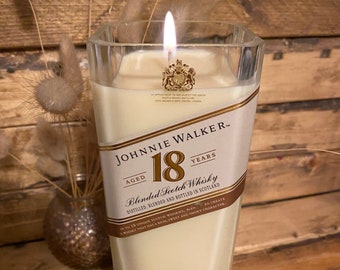 Johnnie Walker 18 Years Scotch Whiskey candle Man Cave decor Home bar Decor bartender Gift Scotch lovers gift Best Man Groomsman proposal