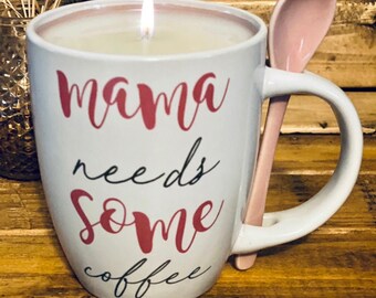 Mom Mug Candle gift Keepsake mug candle hostess gift Gift for the coffee lover Mothers day Candle Gift for Mom Mother-In-Law Gift